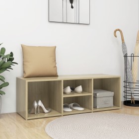Schuhbank aus Eichensperrholz 105x35x35 cm von , Schuhregale und Schuhorganisatoren - Ref: Foro24-804466, Preis: 45,63 €, Rab...