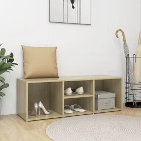 Schuhbank aus Eichensperrholz 105x35x35 cm von , Schuhregale und Schuhorganisatoren - Ref: Foro24-804466, Preis: 44,81 €, Rab...