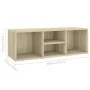 Schuhbank aus Eichensperrholz 105x35x35 cm von , Schuhregale und Schuhorganisatoren - Ref: Foro24-804466, Preis: 44,81 €, Rab...