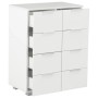 Hochglanzweißes Sideboard aus Holzwerkstoff, 60 x 35 x 80 cm von vidaXL, Schubladen - Ref: Foro24-283712, Preis: 108,56 €, Ra...