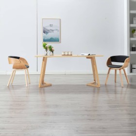 Bentwood and Black Faux Leather Dining Chair by vidaXL, dining chairs - Ref: Foro24-283113, Price: 151,69 €, Discount: %