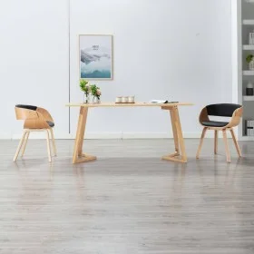 Esszimmerstuhl aus Bugholz und schwarzem Kunstleder von vidaXL, Essstühle - Ref: Foro24-283113, Preis: 139,26 €, Rabatt: %