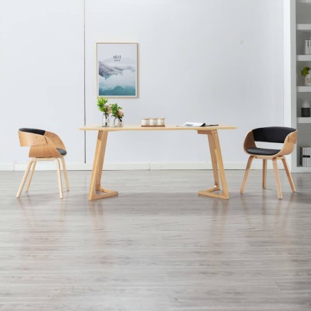 Esszimmerstuhl aus Bugholz und schwarzem Kunstleder von vidaXL, Essstühle - Ref: Foro24-283113, Preis: 151,79 €, Rabatt: %