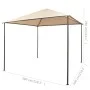 Cenador carpa 3x3 m de acero beige de , Carpas y cenadores - Ref: Foro24-43172, Precio: 132,19 €, Descuento: %
