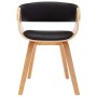 Bentwood and Black Faux Leather Dining Chair by vidaXL, dining chairs - Ref: Foro24-283113, Price: 151,79 €, Discount: %