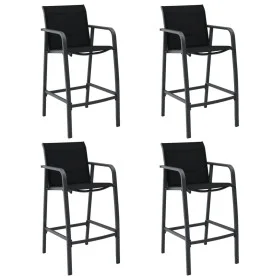 Gartenhochstühle 4 Einheiten aus schwarzem Textilene von , Gartenstühle - Ref: Foro24-48117, Preis: 335,48 €, Rabatt: %