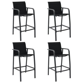 Sillas altas de jardín 4 unidades textilene negro de , Sillas de jardín - Ref: Foro24-48117, Precio: 311,67 €, Descuento: %