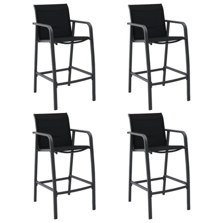 Gartenhochstühle 4 Einheiten aus schwarzem Textilene von , Gartenstühle - Ref: Foro24-48117, Preis: 311,67 €, Rabatt: %