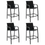 High garden chairs 4 units black textilene by , Garden chairs - Ref: Foro24-48117, Price: 318,57 €, Discount: %