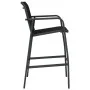 High garden chairs 4 units black textilene by , Garden chairs - Ref: Foro24-48117, Price: 318,57 €, Discount: %