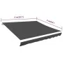 Anthracite gray white canvas awning 600x300 cm by , Awnings - Ref: Foro24-143713, Price: 85,26 €, Discount: %