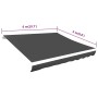 Anthrazitgrau-weiße Segeltuchmarkise 600x300 cm von , Markisen - Ref: Foro24-143713, Preis: 90,62 €, Rabatt: %
