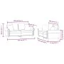 Dark gray velvet 2-piece sofa set with cushions by , Sofas - Ref: Foro24-3202231, Price: 502,82 €, Discount: %