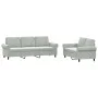 Sofa set with cushions 2 pieces light gray velvet by , Sofas - Ref: Foro24-3202250, Price: 546,09 €, Discount: %