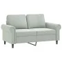 Sofa set with cushions 2 pieces light gray velvet by , Sofas - Ref: Foro24-3202250, Price: 546,09 €, Discount: %