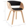 Esszimmerstuhl aus Bugholz und schwarzem Kunstleder von vidaXL, Essstühle - Ref: Foro24-283113, Preis: 151,79 €, Rabatt: %