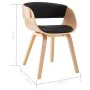 Esszimmerstuhl aus Bugholz und schwarzem Kunstleder von vidaXL, Essstühle - Ref: Foro24-283113, Preis: 139,26 €, Rabatt: %
