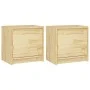 Mesitas de noche 2 uds madera maciza de pino 40x30,5x40 cm de , Mesitas de noche - Ref: Foro24-808114, Precio: 54,87 €, Descu...