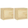 Nachttische 2 Stück aus massivem Kiefernholz 40x30,5x40 cm von , Nachttische - Ref: Foro24-808114, Preis: 55,58 €, Rabatt: %