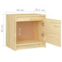 Nachttische 2 Stück aus massivem Kiefernholz 40x30,5x40 cm von , Nachttische - Ref: Foro24-808114, Preis: 55,58 €, Rabatt: %