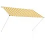 Retractable awning 200x150 cm yellow and white by , Awnings - Ref: Foro24-143753, Price: 45,53 €, Discount: %