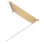 Retractable awning 200x150 cm yellow and white by , Awnings - Ref: Foro24-143753, Price: 45,53 €, Discount: %