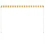 Retractable awning 200x150 cm yellow and white by , Awnings - Ref: Foro24-143753, Price: 45,53 €, Discount: %