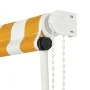 Retractable awning 200x150 cm yellow and white by , Awnings - Ref: Foro24-143753, Price: 45,53 €, Discount: %