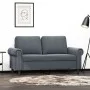 Dunkelgraues 2-Sitzer-Sofa aus Samt, 120 cm von , Sofas - Ref: Foro24-359520, Preis: 266,71 €, Rabatt: %