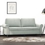 2-seater light gray velvet sofa 140 cm by , Sofas - Ref: Foro24-359529, Price: 238,13 €, Discount: %