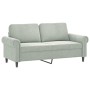 2-seater light gray velvet sofa 140 cm by , Sofas - Ref: Foro24-359529, Price: 238,13 €, Discount: %