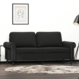 Sofá de 2 plazas terciopelo negro 140 cm de , Sofás - Ref: Foro24-359534, Precio: 222,70 €, Descuento: %