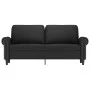 2-Sitzer-Sofa aus schwarzem Samt, 140 cm von , Sofas - Ref: Foro24-359534, Preis: 222,70 €, Rabatt: %