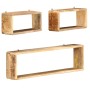3-teiliges Würfel-Wandregal-Set aus massivem Mangoholz von , Regale und Regale - Ref: Foro24-285844, Preis: 103,70 €, Rabatt: %