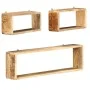 3-Piece Cube Wall Shelf Set Solid Mango Wood by , Shelves and shelves - Ref: Foro24-285844, Price: 101,06 €, Discount: %
