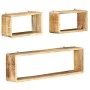 3-Piece Cube Wall Shelf Set Solid Mango Wood by , Shelves and shelves - Ref: Foro24-285844, Price: 101,06 €, Discount: %