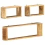 3-Piece Cube Wall Shelf Set Solid Mango Wood by , Shelves and shelves - Ref: Foro24-285844, Price: 101,06 €, Discount: %