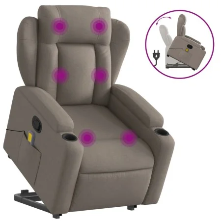 Hebbarer Massagesessel aus taupegrauem Stoff von , Sessel - Ref: Foro24-3204502, Preis: 348,58 €, Rabatt: %