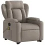 Liftable massage recliner taupe gray fabric by , Armchairs - Ref: Foro24-3204502, Price: 348,58 €, Discount: %