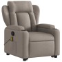 Sillón reclinable de masaje elevable tela gris taupé de , Sillones - Ref: Foro24-3204502, Precio: 289,46 €, Descuento: %