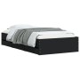 Cama con cajones madera de ingeniería negro 90x190 cm de , Camas y somieres - Ref: Foro24-3207323, Precio: 133,25 €, Descuent...