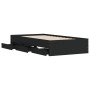 Cama con cajones madera de ingeniería negro 90x190 cm de , Camas y somieres - Ref: Foro24-3207323, Precio: 133,25 €, Descuent...
