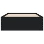 Cama con cajones madera de ingeniería negro 90x190 cm de , Camas y somieres - Ref: Foro24-3207323, Precio: 133,25 €, Descuent...