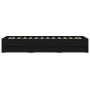 Cama con cajones madera de ingeniería negro 90x190 cm de , Camas y somieres - Ref: Foro24-3207323, Precio: 133,14 €