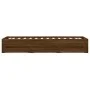 Oak brown engineered wood bed with drawers 90x190 cm by , Beds and slatted bases - Ref: Foro24-3207328, Price: 131,30 €, Disc...