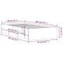 Oak brown engineered wood bed with drawers 90x190 cm by , Beds and slatted bases - Ref: Foro24-3207328, Price: 131,30 €, Disc...
