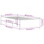 Eichenbraunes Holzwerkstoffbett mit Schubladen 75x190 cm von , Betten und Lattenroste - Ref: Foro24-3207335, Preis: 129,80 €,...