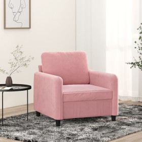 Pink velvet armchair 60 cm by , Sofas - Ref: Foro24-359425, Price: 173,90 €, Discount: %