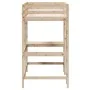Loft bed with solid pine wood desk 90x190 cm by , Beds and slatted bases - Ref: Foro24-842858, Price: 237,60 €, Discount: %