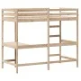 Hochbett mit Schreibtisch aus massivem Kiefernholz 90x190 cm von , Betten und Lattenroste - Ref: Foro24-842858, Preis: 233,77...